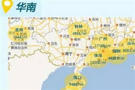 華南地區地圖 生意 興隆
